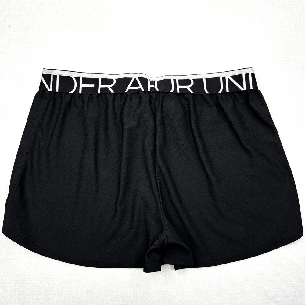 Under Armour Shorts Womens Medium Black Play Up HeatGear Running Athletic M